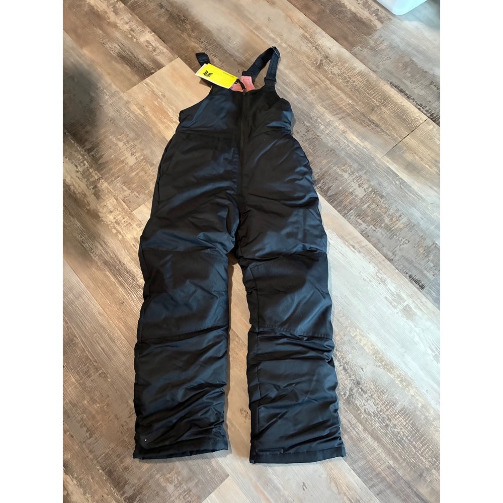 All in Motion Kids Black Snow Bibs Water Wind Resistant Overalls Large 10/12